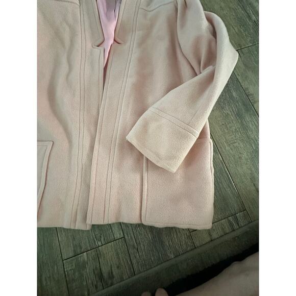 Vintage Jaywein New York Pink Long Sleeve Wool Blend Open Front Coat union made - Picture 6 of 12